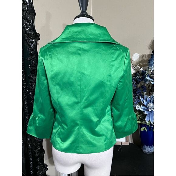 Georgiou Green 3/4 Sleeve Jacket Size 10 - Picture 3 of 4